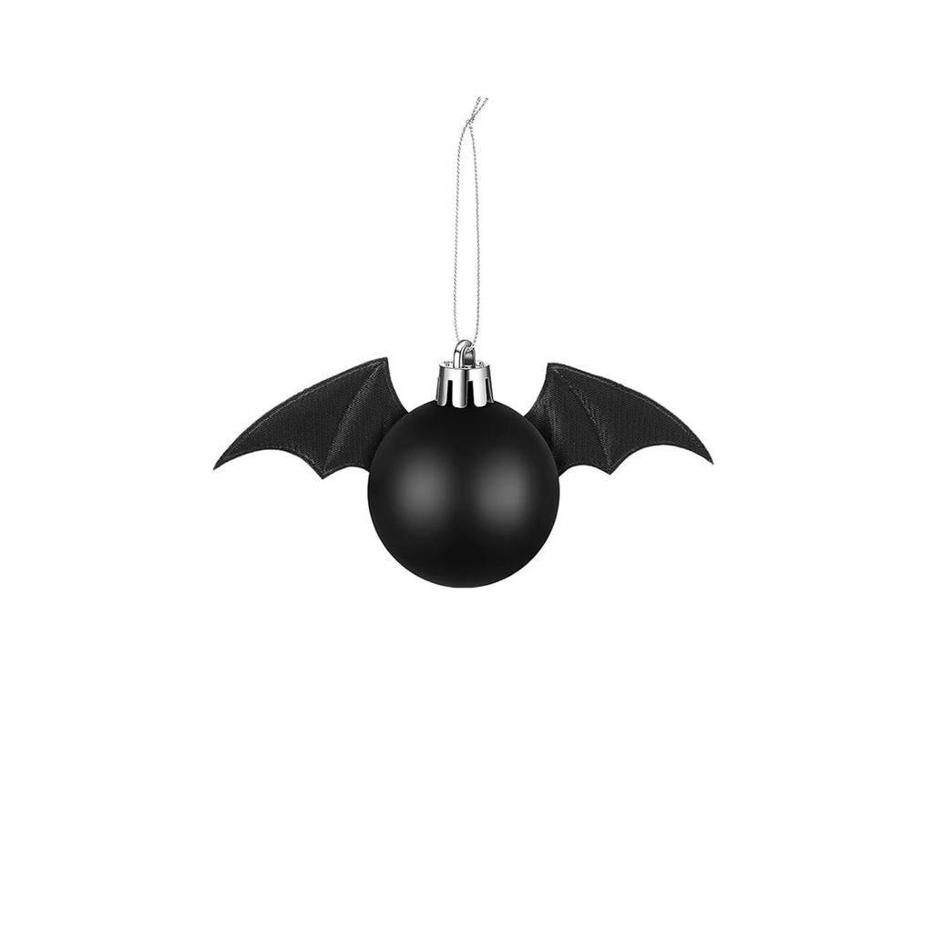 Halloween Geist Fledermaus Weihnachtsbaumschmuck Kugeln, Galvanisierte Mattfarbe Kugeln, Weihnachtsbaum Hängedekorationen, Party Set