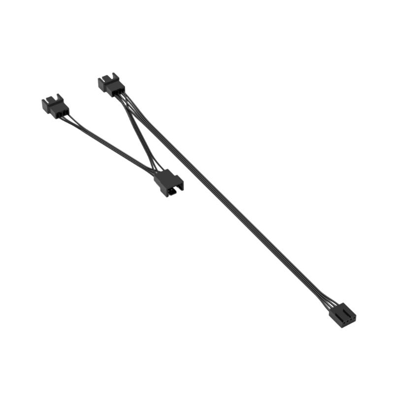 

Quiet Performances Adjustable 4Pin PWM Cooling Fan Extension Cable 4Pin PWM PC Fan Splitter Cable 11.81in/ 30cm чёрный