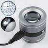 10x helmetallförstoringsglas usb laddningslins Luppförstoringsglas med skala miniförstoringsglas Handhållen myntstämplar Smyckeslupp