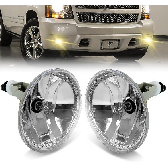 2Pcs Fog Lights Compatible With 2007-2014 Chevy Suburban/Tahoe/Avalanche/Camaro/Yukon/Yukon XL, 2015-2016 Colorado, 2015-2017 Silverado/GMC