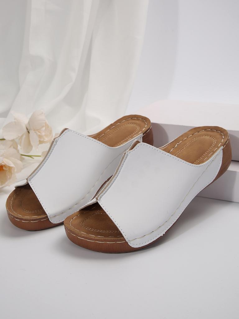 Neue ausländische Handels-Keilabsatz-Hausschuhe Damen Dicke Sohle Damen Sandalen Lässig und leicht Große Größe Damenhausschuhe