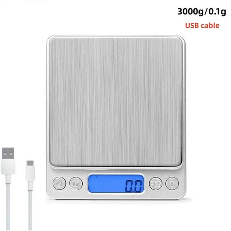 Kitchen Digital Scale Mini Pocket Scale Cooking Food Scale Precision Jewelry Scales with Back-Lit LCD Display PCS Tare Function