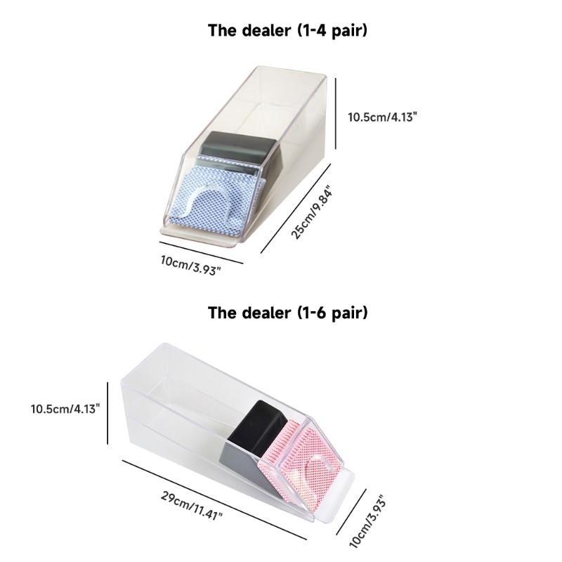 4/6-Deck Dealing Shoe Pokers Dealer Durable Dealer Equipment and Game Supplies