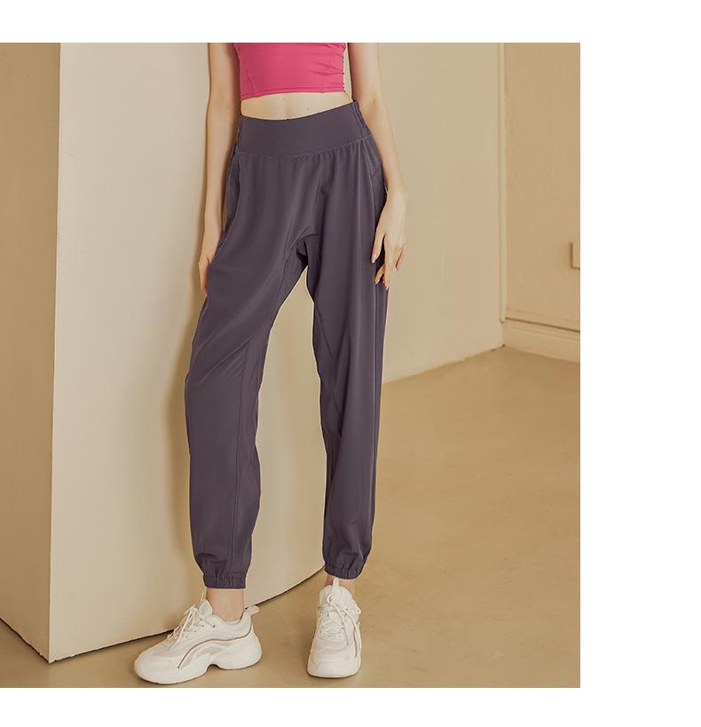 High Waist Quick Dry Women's Joggers - Elastic Waist, Loose Fit Yoga & Running Pants