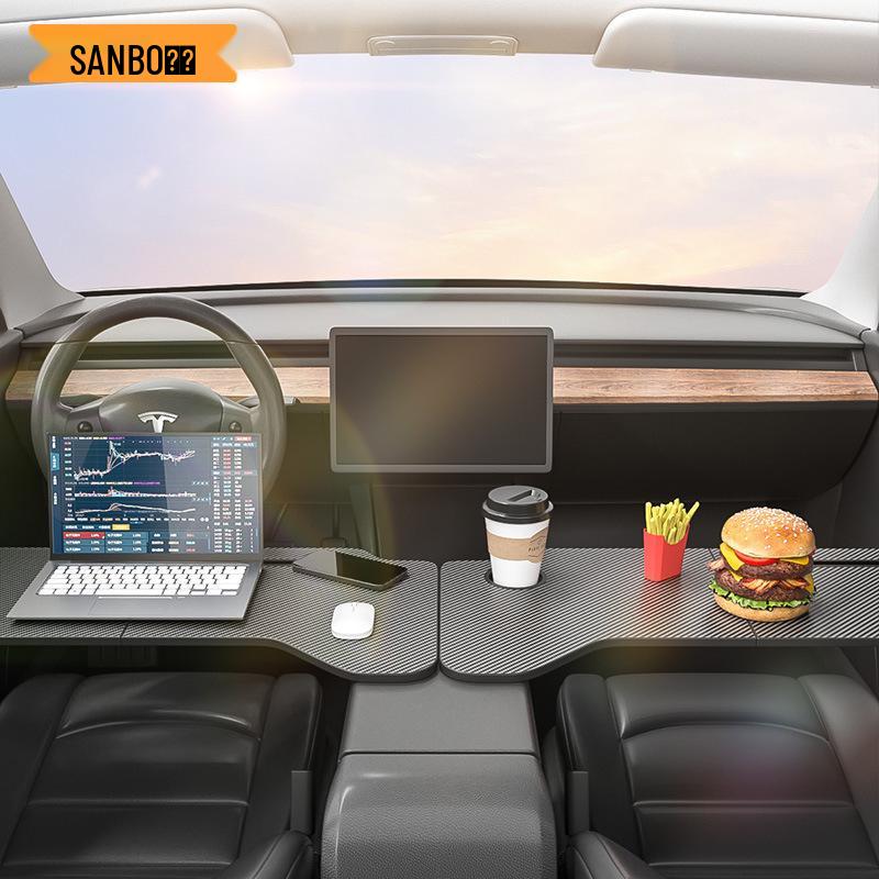 Klappbarer Vordersitz-Autotisch für Tesla Model 3/Y — Perfekt zum Essen, für Büroarbeit & mehr