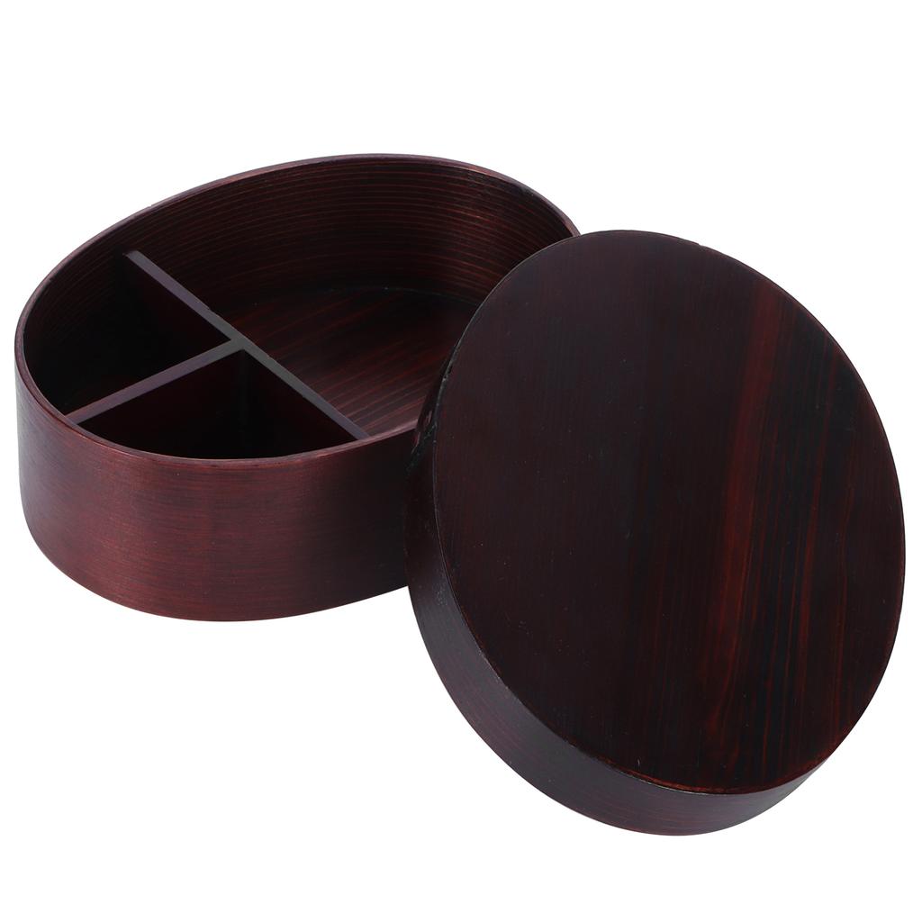 17,5x13,5cm Pojemnik na lunch Drewniany pojemnik Bento Przenośny pojemnik na żywność dla uczniów PracownikówMalowany