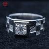 Gropshipping Elegant VVS Moissanite Round Diamond Custom 1ct Ring Sets Fashion Jewelry 925 Silver for Men