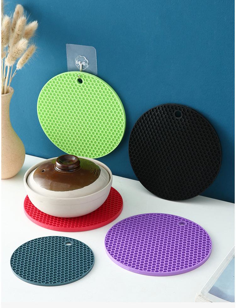 Household Dining Mat, Cup Mat, Silicone Insulation Mat 4pc