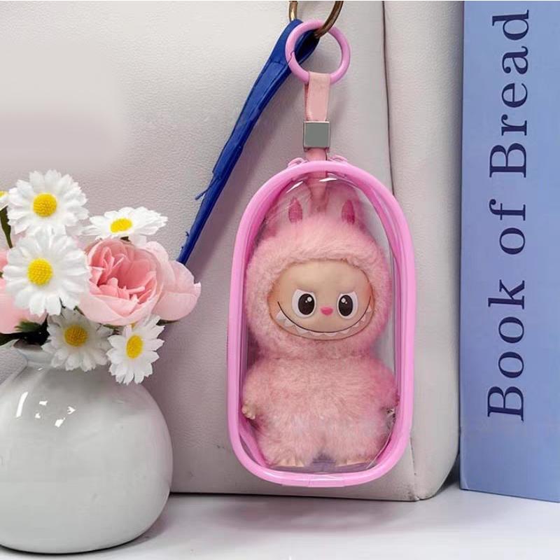 Transparent Dustproof Protective Case for Labubu V4 Series Dolls Protector Organizer Display Storage Box For Labubu Accessories