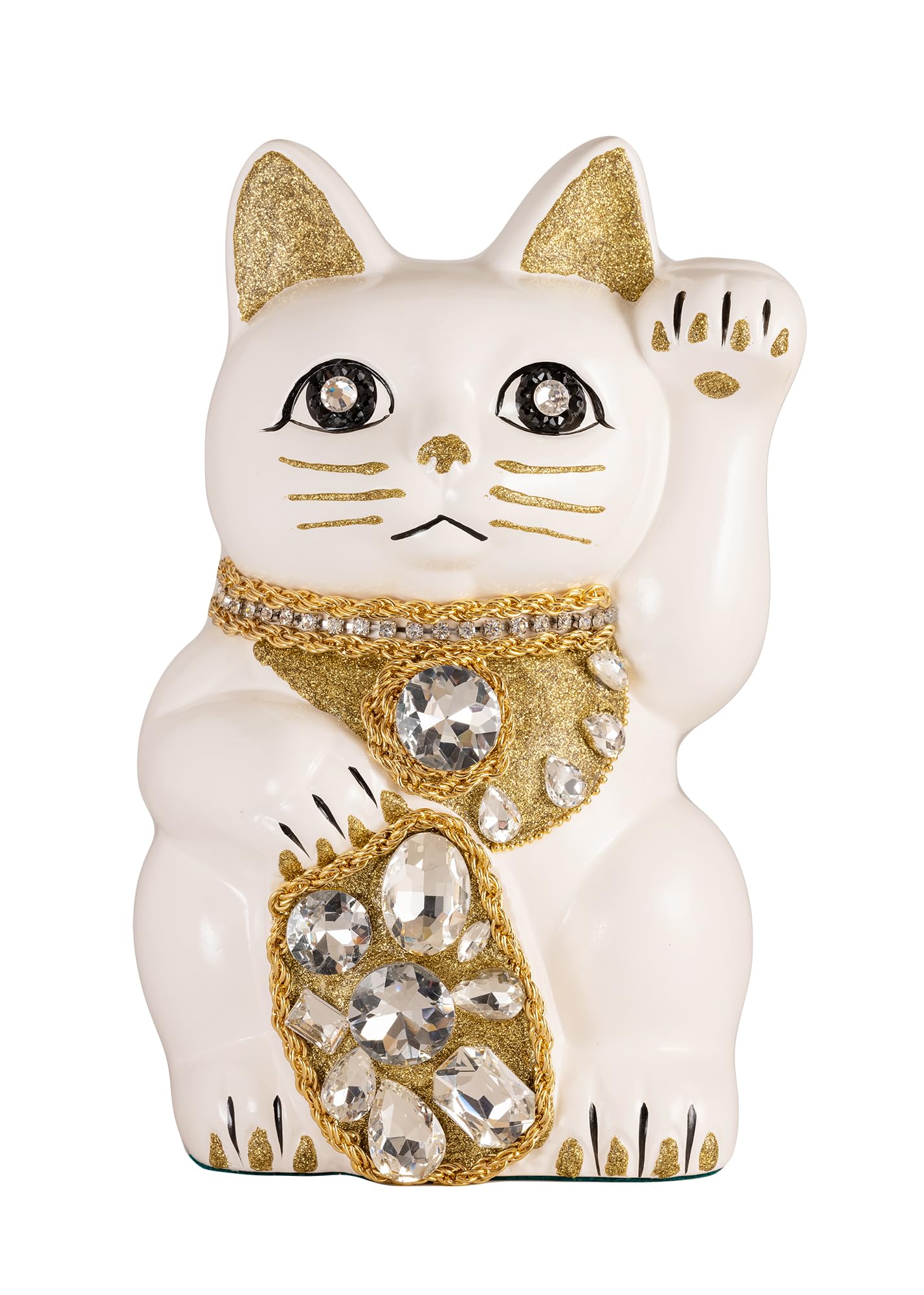 

Lucky Cat Jewelry Cat Left Hand Cat Lucky Cat Maneki Cat Lucky Feng Shui Ornament Offerory Box White (Білий розмір L) Піднятий/Pottery_Lucky (jw_L білий