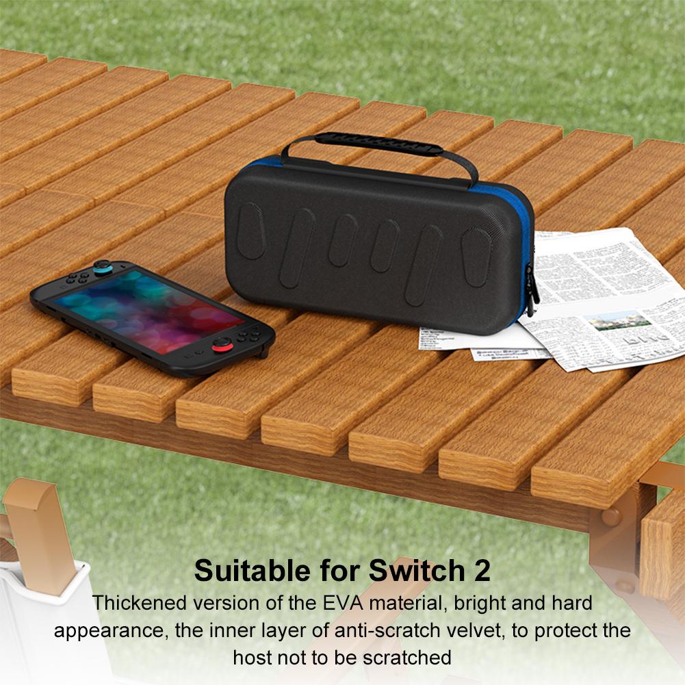 Portable Travel Organiser with 24 Game Card Slots Shockproof Console Storage Bag Anti-Scratch Console Protective Handbag for NS2