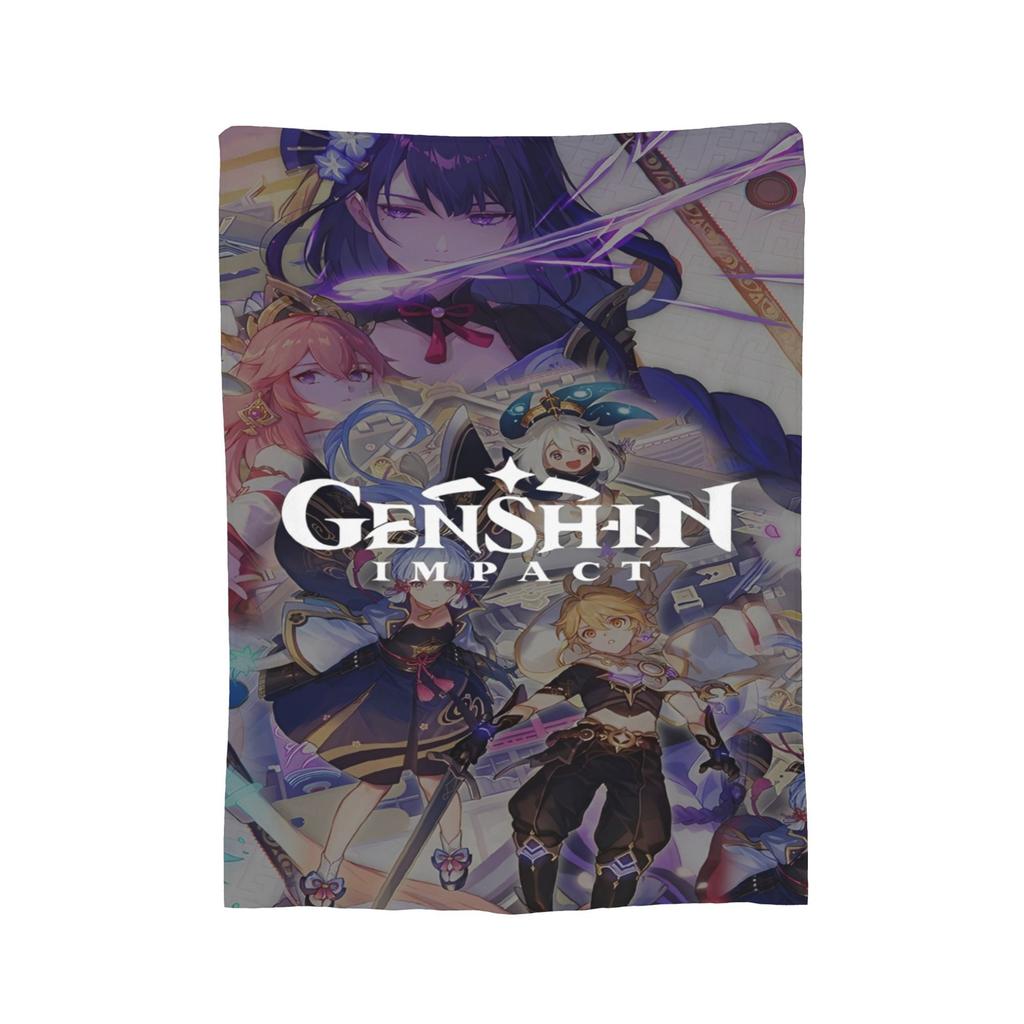 Y2K Genshin Impact Game Blanket Ultra-Soft Coral Fleece Plush  Cozy Throw Blanket Machine Washable