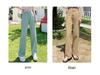Women's Yellow High-Waisted Wide-Leg Jeans - 2022 Slimming Style for Petite Figures, Straight Floor-Length Pants