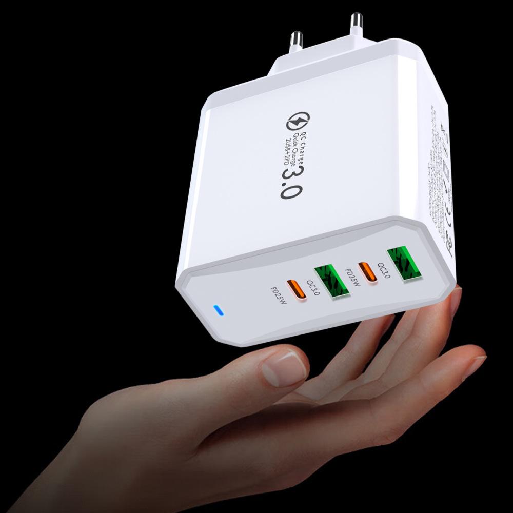 PD65W GaN Dual-Port Fast Charger for Computers and Tablets - European Standard Adapter