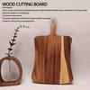 Wood Cutting Board with Handle Charcuterie Board Cheese Bread Vegetables Fruits Serving Board for Kitchen 46x26x1.5cm