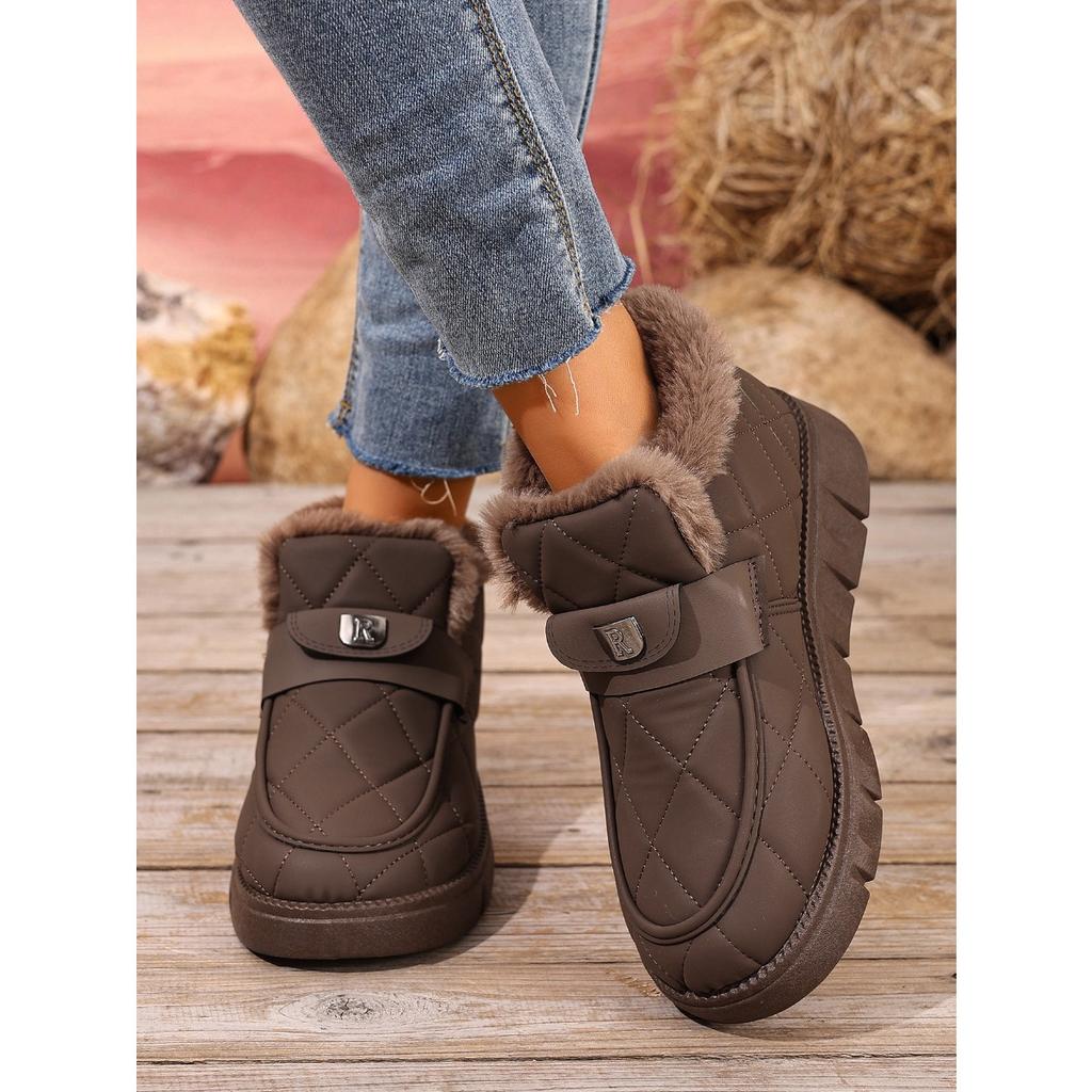 Snow Boots, Cotton Shoes, Winter New Style, Soft Sole with Thick Velvet, Warm and Fashionable, Versatile Cotton Boots
