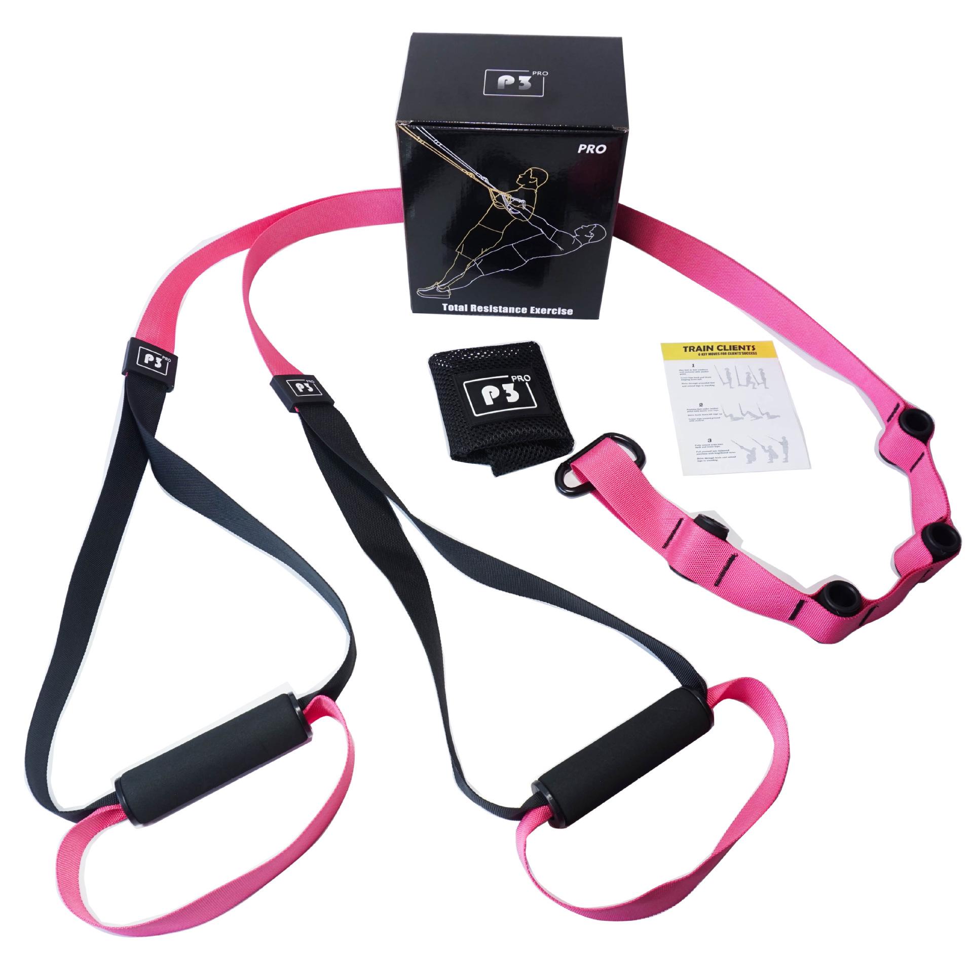 

P3-TRX Suspension Training Strap: Home Exercise Resistance Band for Yoga and Fitness