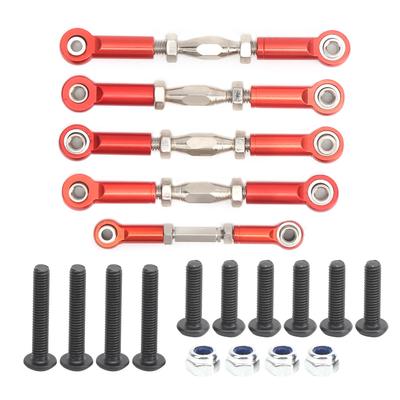 5Pcs RC Car Tie Rod Set for REDCAT 1 10 XTE Remote Control Car Aluminum Alloy SuppliesRed