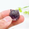 18MM Mini Owl Decoration Epoxy Resin Natural Crushed Crystal Stone Exquisite Desk Ornaments Home Garden Decoration Children Gift