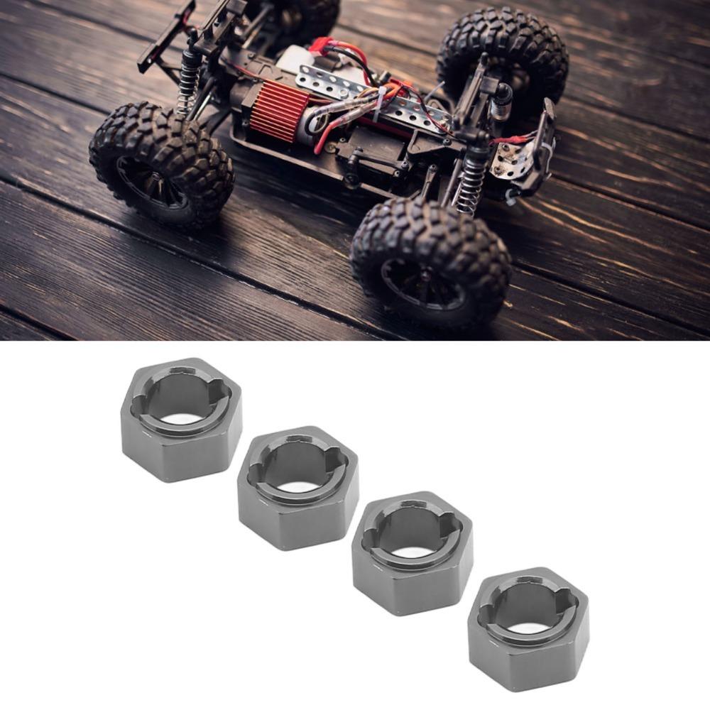 4Pcs Aluminum 7mm Hex Wheel Hubs Adapter Hex Hub Coupler for FMS FCX24 1/24 RC Car RC Car Upgrades
