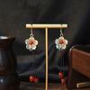 Imitation Jade Drop Oil Beaded Earrings Retro Water Drop Fringed Earrings Simple Hanfu Accessories Women