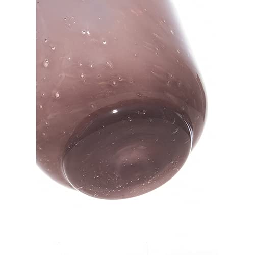 FOYER Purple Glass Flower Vase, 16cm H X 10.5cm W, 2c00001PR