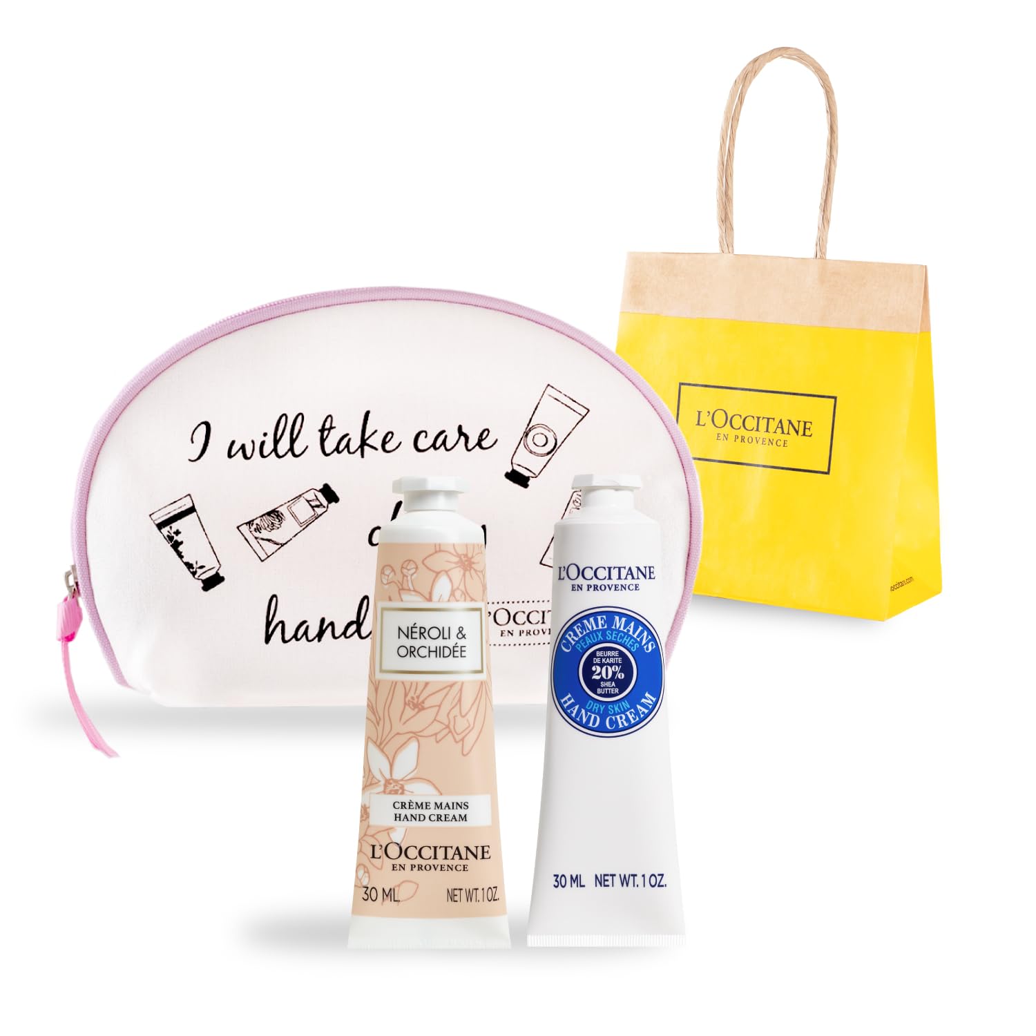

Hand Cream with Perfect for and Includes a Shopping L OCCITANE (2-Piece Set) Pouch, Birthdays, Gifts, Farewells. Bag.