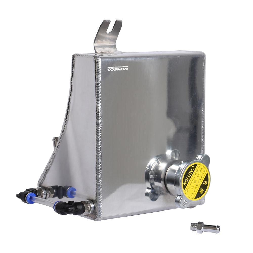 Aluminum Coolant Overflow Tank Reservoir Kit 240SX S13 SR20DET KA24DE KA24E KA24 For Nissan (Fits: 240SX) 1.5L Rs-silver