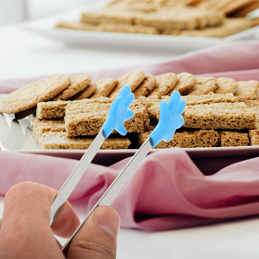 Mini Food Clip Tongs 5 Colors Stainless Steel Kitchen Gadget High Temperature Resistant Dishwasher Safe Ice Bucket Snack