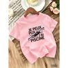 Kids Swimming Theme Print T-Shirt Fashion Sports Style Children Short Sleeve Top Summer