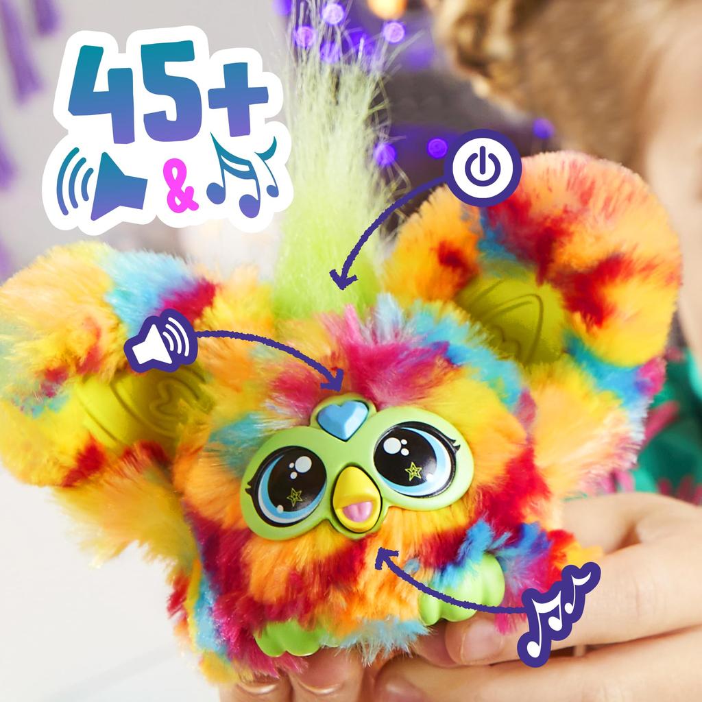 HASBRO Furby Furblets Pixel Mini Furby Elektrisk Gosedjursleksak för Pojkar och Åldrar Ny Modell Vänner, 45+ Ljud, Språk, Flickor, 6+, Flerfärgad, F8898,