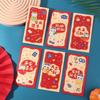 12Pcs Glitter Chinese New Year Red Envelope Solid Red Packet Cartoon HongBao  Kids