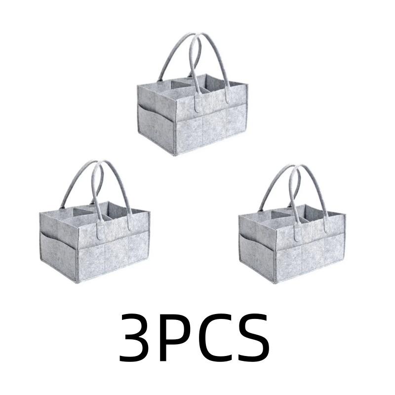 Durable children's felt diaper storage bag, baby miscellaneous toy diaper, large capacity felt diaper bag, wardrobe storage bag