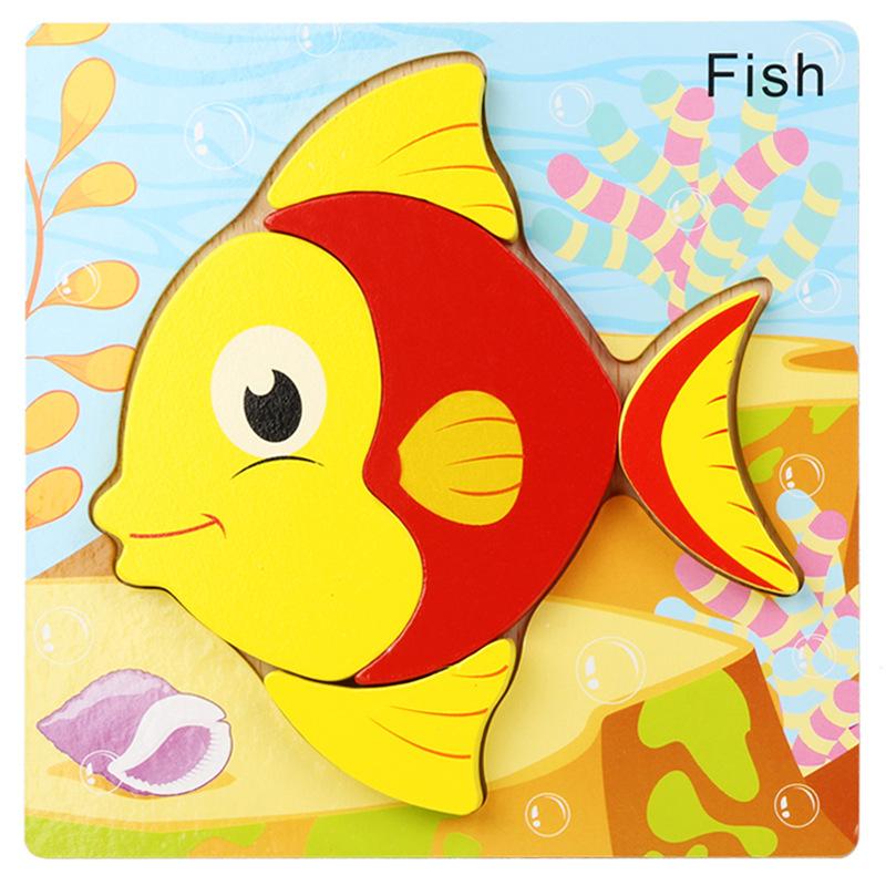 Wooden Baby 3d Puzzles For Kids Child Montessori Toys Dinosaur Animal Wooden Puzzle Game Educational Toys For Children P407