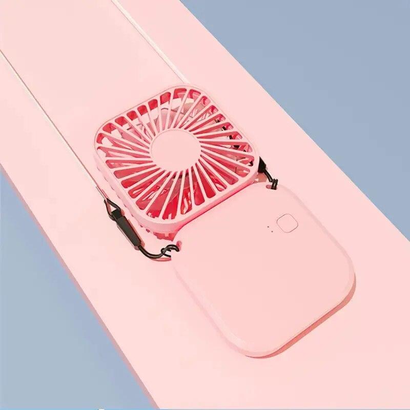 Mini Folding Hanging Neck Fan Foldable Hanging Neck Fan Mini Folding Personal Fan, 3 Speeds USB Charging For Travel Indoor And O
