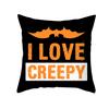 New Nordic Halloween Throw Pillow Cover Black Letter Print Sofa Cushion Cover Cushion Cover Home