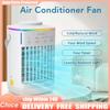 Small Space Air Conditioning for Home Rechargeable Portable Summer Desktop Air Cooler Spray Fan Moist Clean Air for Office Room