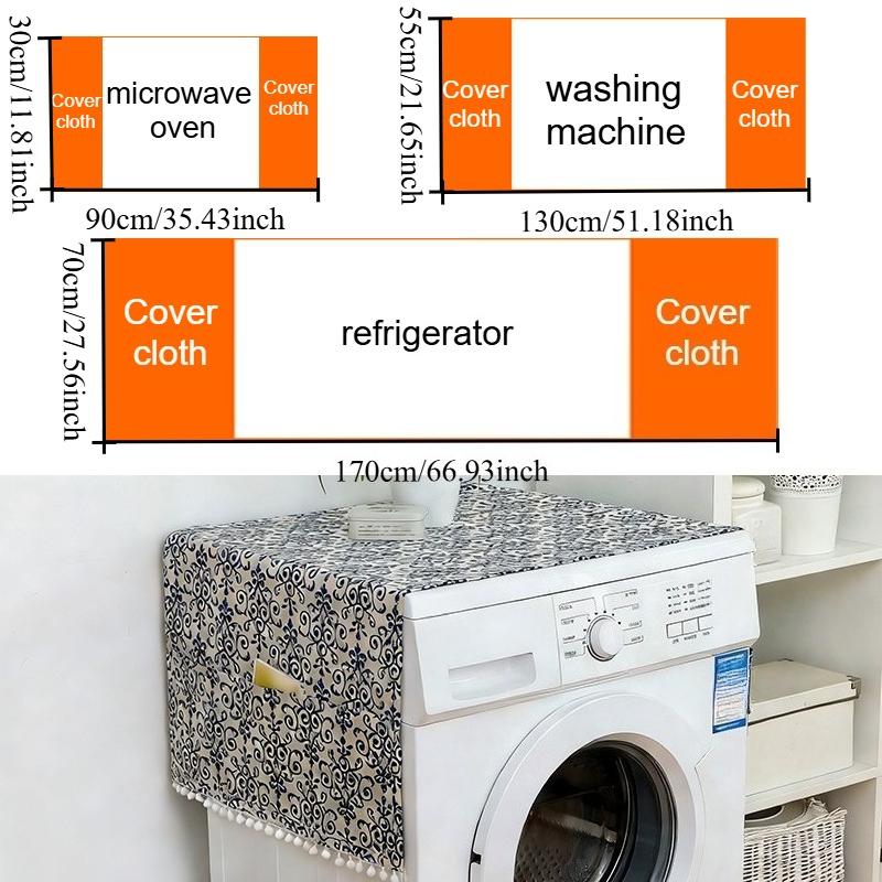 Polyester Cotton Dustproof Cover Cloth Washing Machine Refrigerator Microwave Oven Protective Cover,Home Decoration Cover Cloth
