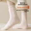 Wool Socks for Women In Autumn and Winter, Mid-calf Socks for Warmth and Cold Resistance, Thickened, Loose and Non-tight Postpartum Socks