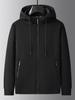 2025 Fleece-Lined Hooded Jacket: Men's Plus Size Thick Casual Sport Cardigan for Autumn/Winter