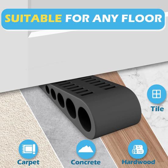 3 Buc. Silicon Pană Blocator Ușă Protector de Perete Antiderapant Rezistent la Vânt Fără Găurire Anti-coliziune Covor Faianță Beton Parchet de Lemn Blocator Ușă