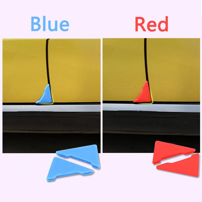 2pcs Car Front Door Corner Anti-collision Protector for Auto 90 Degree Angle Door Bumper Silicone Anti-Scratch Cover