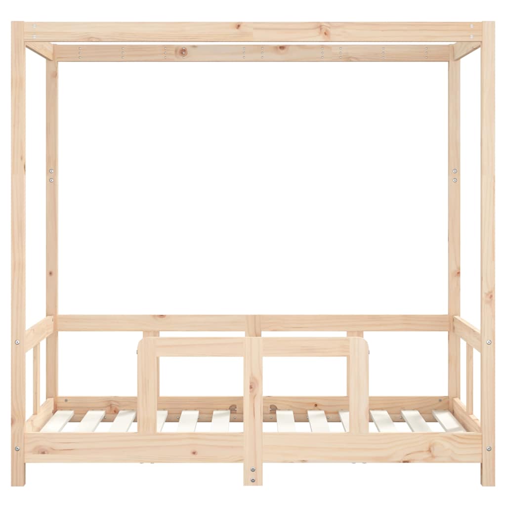 Kids  Bed 70 X 140 Cm Solid Pine Wood