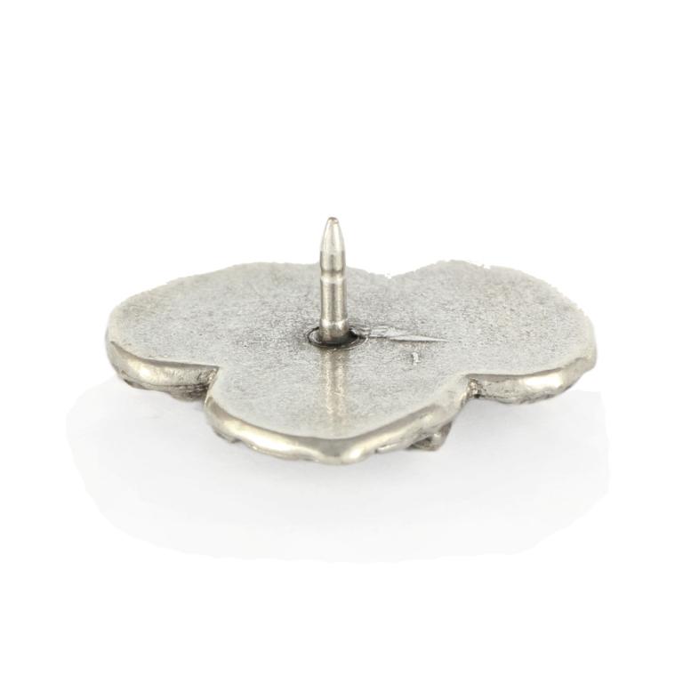 Poodle  - Silver-plated dog brooch, elegant pin, jacket lapel decoration by Art-Dog brand