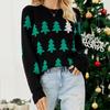 European American Women's Christmas Tree Long Sleeve Pullover Sweater