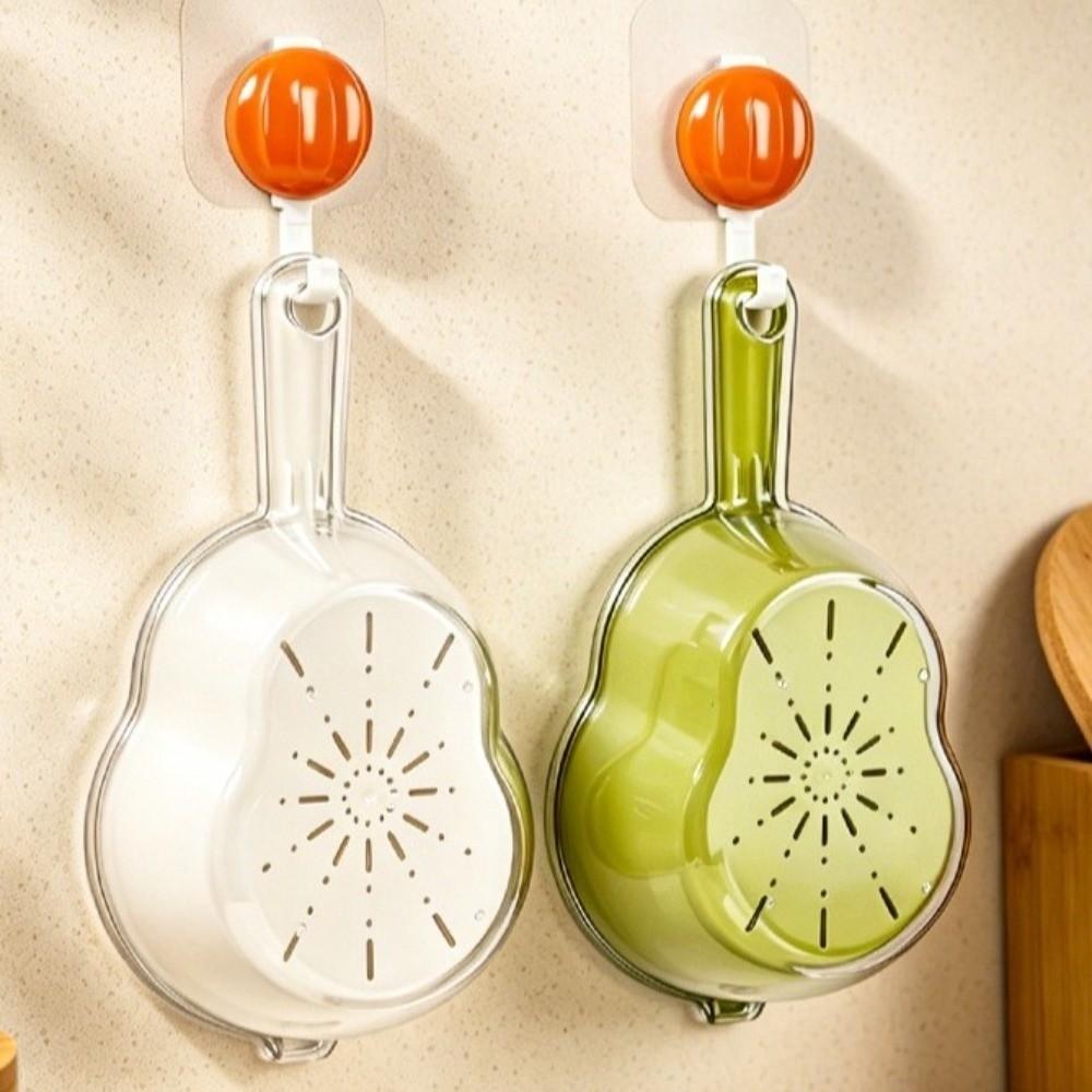 Handheld Fruit Washing Basket Gourd-shaped Food Storage Container Salad Prep