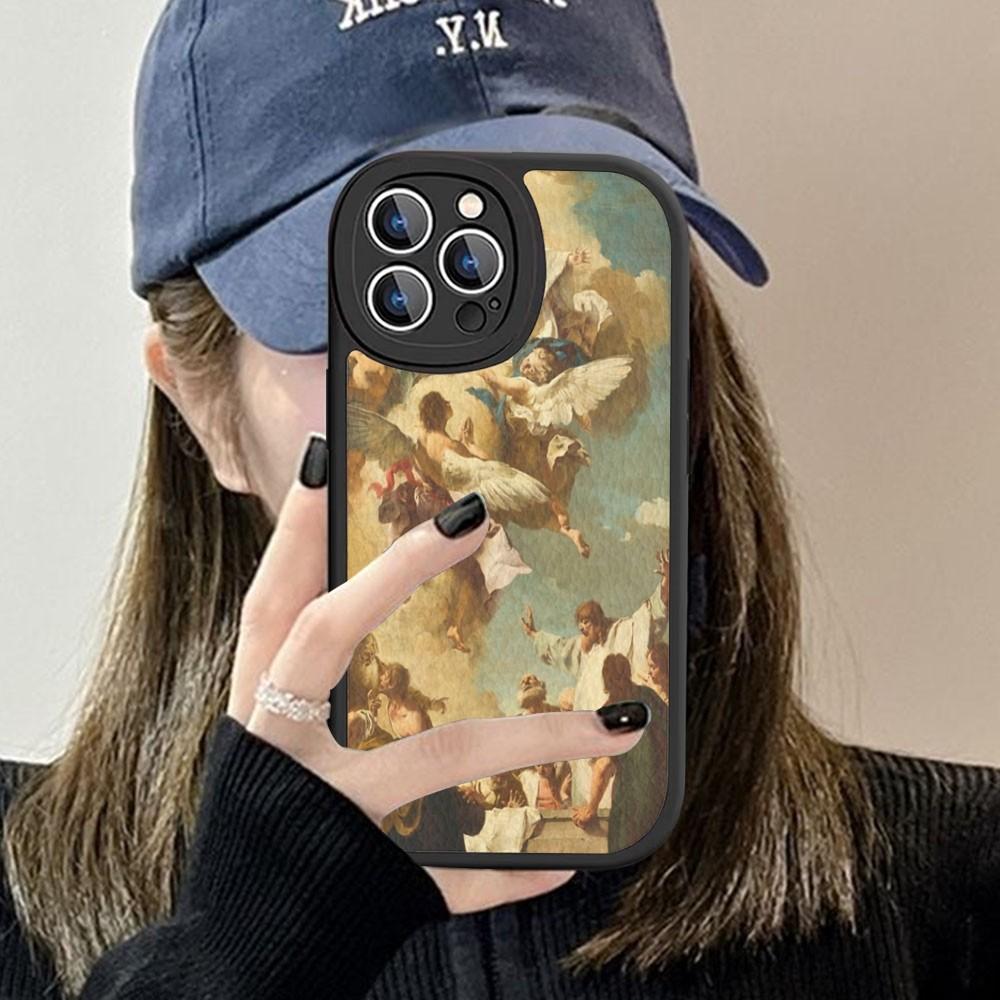 Renaissance Art Phone Case Hard Leather For iPhone 16 15 14 13 12 Mini 11 14 Pro Max Xs X Xr 7 8 Plus Fundas