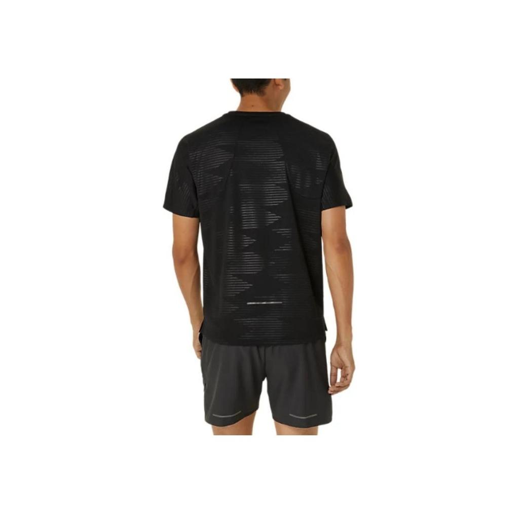 Asics Embossed Pattern Crew Neck T-Shirt Men Tops Black 2011D012-001