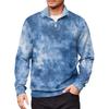 Men's Loose Casual 1/4 Zip Sweatshirt Fashion Printed Long Sleeve Top With Pockets
