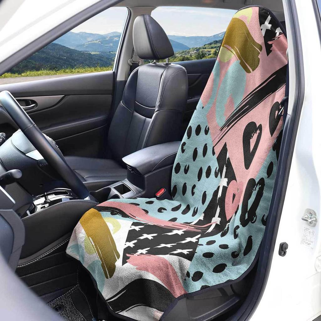 Universal Car Seat Towel Cover - Front Seat Protector for Gym & Workout, All-Season, Fits Most Vehicles